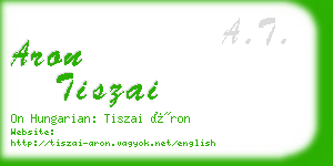 aron tiszai business card